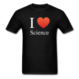 "I ♥ Science" (white) - Men's T-Shirt black / S - LabRatGifts - 1