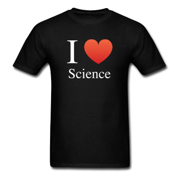 "I ♥ Science" (white) - Men's T-Shirt black / S - LabRatGifts - 1