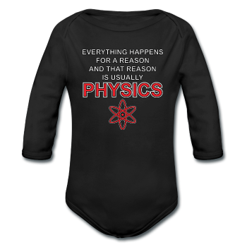"Everything Happens for a Reason" - Baby Long Sleeve One Piece black / 6 months - LabRatGifts - 1