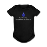 "If You Like Water" - Baby Short Sleeve One Piece black / Newborn - LabRatGifts - 1