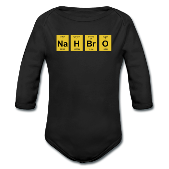 "NaH BrO" - Baby Long Sleeve One Piece black / 6 months - LabRatGifts - 1