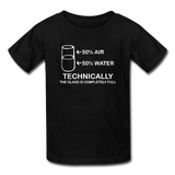"Technically the Glass is Full" - Kids' T-Shirt black / XS - LabRatGifts - 4