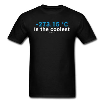 "-273.15 ºC is the Coolest" (white) - Men's T-Shirt black / S - LabRatGifts - 1