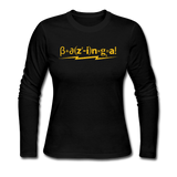 "Bazinga!" - Women's Long Sleeve T-Shirt black / S - LabRatGifts - 4