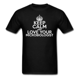 "Keep Calm and Love Your Microbiologist" (white) - Men's T-Shirt black / S - LabRatGifts - 11