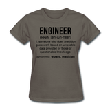 "Engineer" (black) - Women's T-Shirt charcoal / S - LabRatGifts - 10