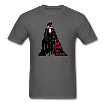 "Tall Darth and Handsome" - Men's T-Shirt charcoal / S - LabRatGifts - 1