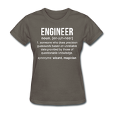 "Engineer" (white) - Women's T-Shirt charcoal / S - LabRatGifts - 11