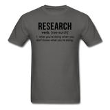 "Research" (black) - Men's T-Shirt charcoal / S - LabRatGifts - 14