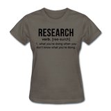 "Research" (black) - Women's T-Shirt charcoal / S - LabRatGifts - 10