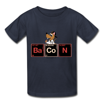 "Bacon Periodic Table" - Kids T-Shirt navy / XS - LabRatGifts - 1