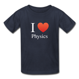 "I ♥ Physics" (white) - Kids' T-Shirt navy / XS - LabRatGifts - 4