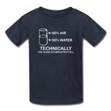"Technically the Glass is Full" - Kids' T-Shirt navy / XS - LabRatGifts - 1