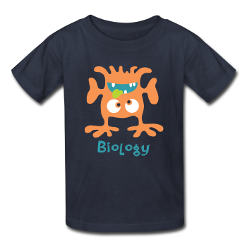 "Biology Monster" - Kids' T-Shirt navy / XS - LabRatGifts - 1