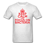 "Keep Calm and Focus On Bacteria" (red) - Men's T-Shirt light oxford / S - LabRatGifts - 2