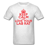 "Keep Calm and Love Your Lab Rat" (red) - Men's T-Shirt light oxford / S - LabRatGifts - 2