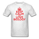 "Keep Calm and Love Biology" (red) - Men's T-Shirt light oxford / S - LabRatGifts - 2