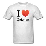 "I ♥ Science" (black) - Men's T-Shirt light oxford / S - LabRatGifts - 2