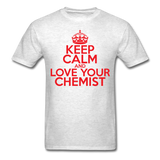 "Keep Calm and Love Your Chemist" (red) - Men's T-Shirt light oxford / S - LabRatGifts - 2