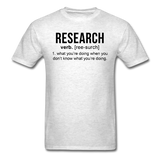 "Research" (black) - Men's T-Shirt light oxford / S - LabRatGifts - 2