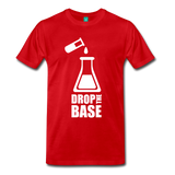 "Drop the Base" (white) - Men's T-Shirt red / S - LabRatGifts - 1