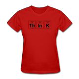 "ThInK" (black) - Women's T-Shirt red / S - LabRatGifts - 9