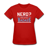 "Nerd?" - Women's T-Shirt red / S - LabRatGifts - 5
