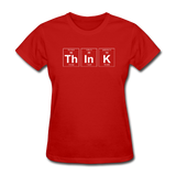 "ThInK" (white) - Women's T-Shirt red / S - LabRatGifts - 6