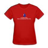 "If You Like Water" - Women's T-Shirt red / S - LabRatGifts - 6