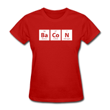 "BaCoN" - Women's T-Shirt red / S - LabRatGifts - 5