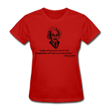 "Albert Einstein: Logic Quote" - Women's T-Shirt red / S - LabRatGifts - 8