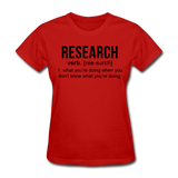 "Research" (black) - Women's T-Shirt red / S - LabRatGifts - 8