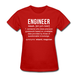 "Engineer" (white) - Women's T-Shirt red / S - LabRatGifts - 8