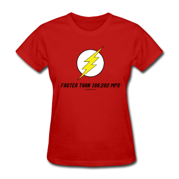 "Faster than 186,282 MPS" - Women's T-Shirt red / S - LabRatGifts - 1