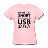 "Life is too Short" (black) - Women's T-Shirt pink / S - LabRatGifts - 10