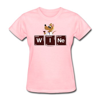 "Wine Periodic Table" - Women's T-Shirt pink / S - LabRatGifts - 1