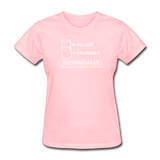 "Technically the Glass is Completely Full" - Women's T-Shirt pink / S - LabRatGifts - 11