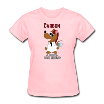 "Carbon, A Girls Best Friend" - Women's T-Shirt pink / S - LabRatGifts - 1