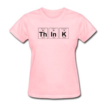 "ThInK" (black) - Women's T-Shirt pink / S - LabRatGifts - 1