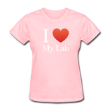 "I ♥ My Lab" (white) - Women's T-Shirt pink / S - LabRatGifts - 10