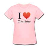 "I ♥ Chemistry" (black) - Women's T-Shirt pink / S - LabRatGifts - 4