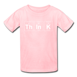 "ThInK" (white) - Kids' T-Shirt pink / XS - LabRatGifts - 2