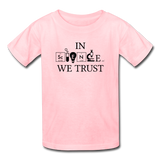 "In Science We Trust" (black) - Kids' T-Shirt pink / XS - LabRatGifts - 2