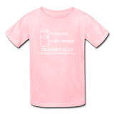 "Technically the Glass is Full" - Kids' T-Shirt pink / XS - LabRatGifts - 6