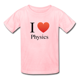 "I ♥ Physics" (black) - Kids' T-Shirt pink / XS - LabRatGifts - 2