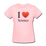 "I ♥ Science" (black) - Women's T-Shirt pink / S - LabRatGifts - 4