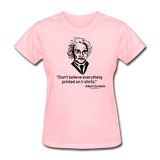 "Albert Einstein: T-Shirts Quote" - Women's T-Shirt pink / S - LabRatGifts - 2