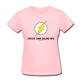 "Faster than 186,282 MPS" - Women's T-Shirt pink / S - LabRatGifts - 2