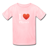 "I ♥ Physics" (white) - Kids' T-Shirt pink / XS - LabRatGifts - 2