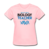 "World's Best Biology Teacher" - Women's T-Shirt pink / S - LabRatGifts - 2